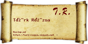 Türk Rózsa névjegykártya
